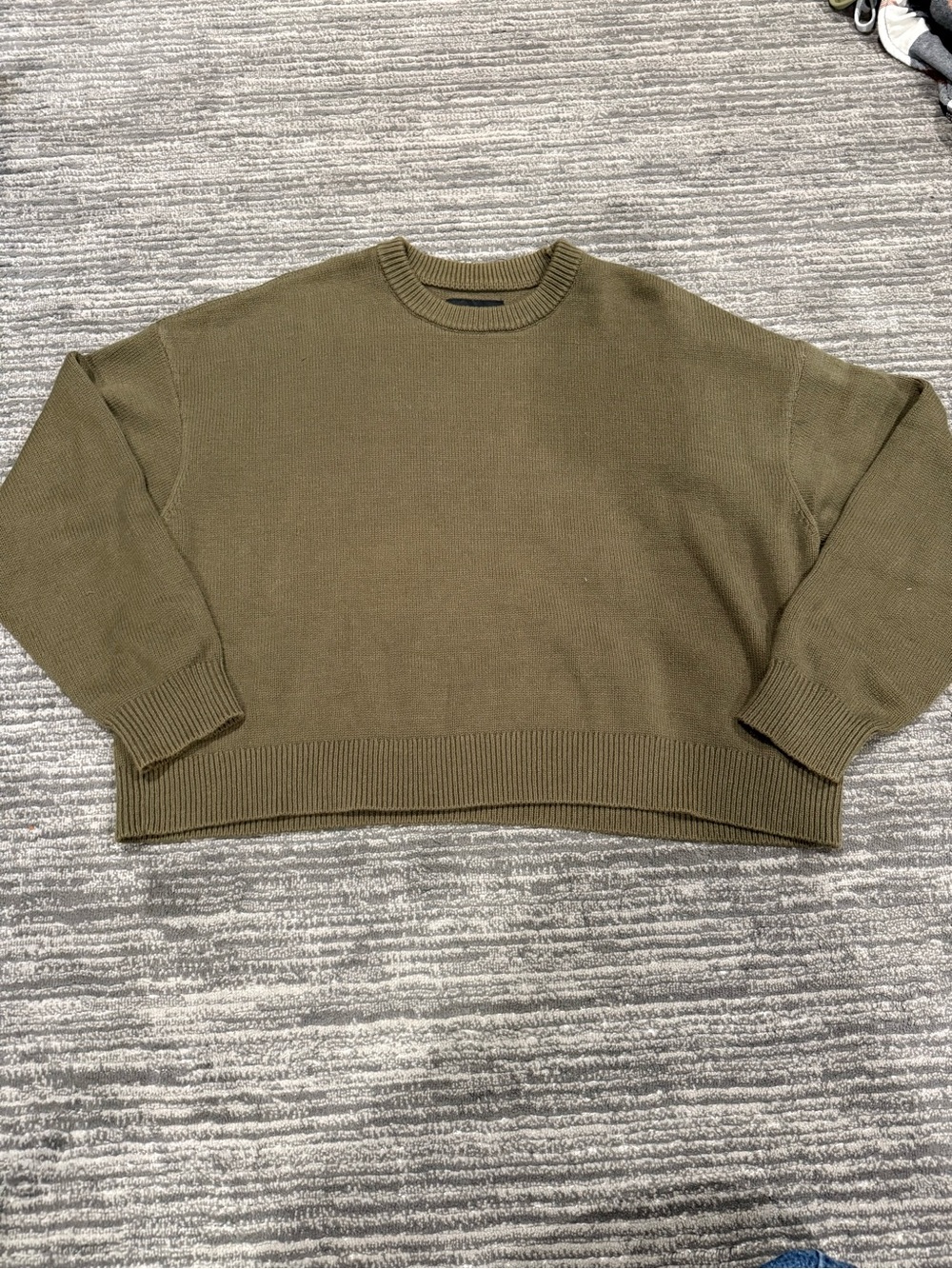 PacSun Men’s Olive Crewneck Knit Sweater
